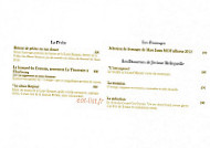 Bistrot Le Petit Paris menu