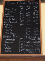 Bear Claw Bakery Cafe menu