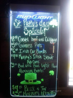 Gyp's Tavern menu