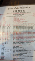 China Lake menu