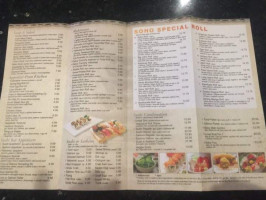 Soho Hibachi Sushi menu