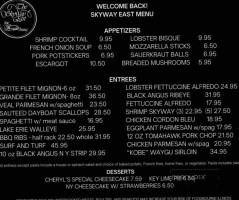 Skyway East menu