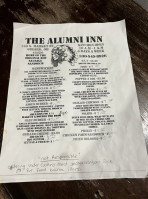 Alumni Inn menu