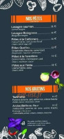 Au Feu De Bois menu