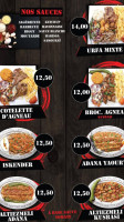 Urfa Kebab menu