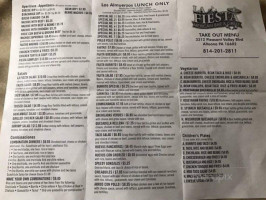 La Fiesta Mexican Grill menu