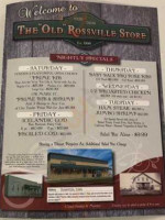 The Old Rossville Store menu