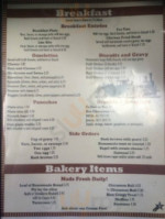 Whistle Stop Cafe menu