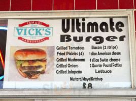 Vick's Famous Hamburgers food