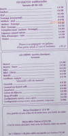 Miss Clairon Côté Cave Et Côté Fourneaux menu