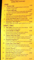 Joy Thai Cuisine menu