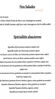 Au Vieux Soufflet menu