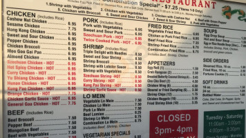 Chinese On The Go menu