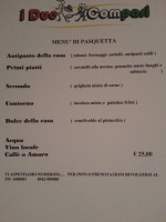 I Due Compari menu