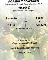 La Cave à Champagne menu