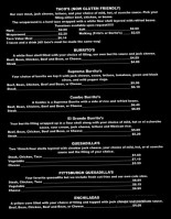 Hank's Frozen Custard menu