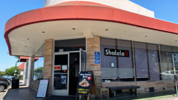 Shalala outside