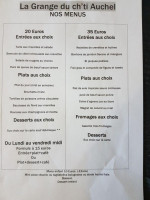 La Grange Du Ch'ti menu