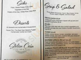The Stolen Coin Oyster And Bistro menu