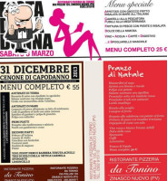 Pizzeria Da Tonino menu