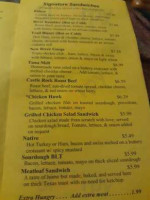 Cascade Cafe menu