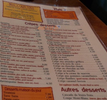 Creperie Les Tonnelles menu