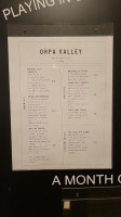 Ohpa Valley menu