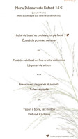 La Grée Des Landes menu