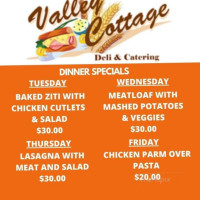 Valley Cottage Deli Catering menu