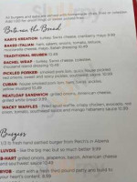 The Red Fork menu