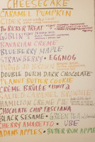 Cheesecake Machismo menu