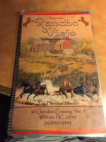 Rancho Viejo menu