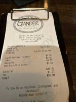 Gander, An American Grill menu