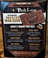 Park Lane Tavern Of Vb Kempsville menu