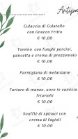 La Cartiera S menu