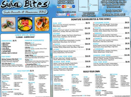 Suha Bites Sushi Burrito Hawaiian Bbq menu