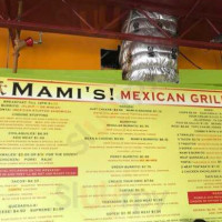 Mami's Mexican Grill menu