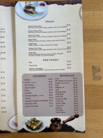 Zara Cafe Grill menu
