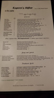 Kapoor's Akbar Indian Restaurant menu