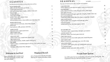 Louvino Fishers Restaurant Wine Bar menu