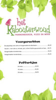 Feestruimte Het Nolderwoud menu