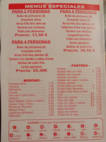 Chino Universo menu