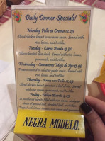 Viva Mexico menu