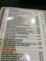 Hing Lung Takeaway menu