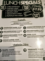 Eden's Grill menu