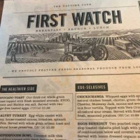 First Watch menu