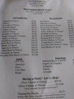 Busy Bee menu