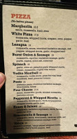 Coalfire Pizza menu