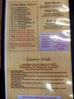 Thai Thai menu