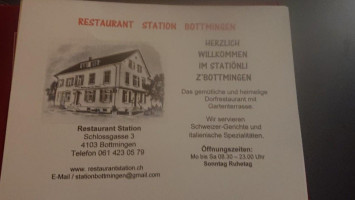 Restaurant Station menu